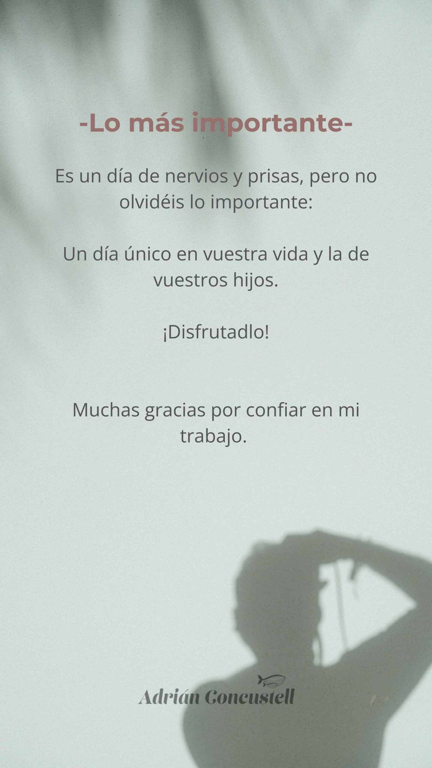 Guía para familias, fotografías en iglesia.